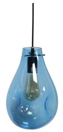 Decorative Modern Pendant Ceiling Lamp 1Xe27-40W(A19) Not Included 110-240V , Blue Glass