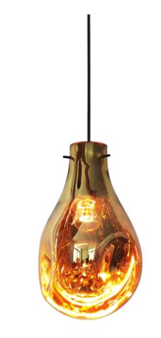 Decorative Modern Pendant Ceiling Lamp 1Xe27-40W (A19) Not Included 110-240V , Platinum Gold Glass