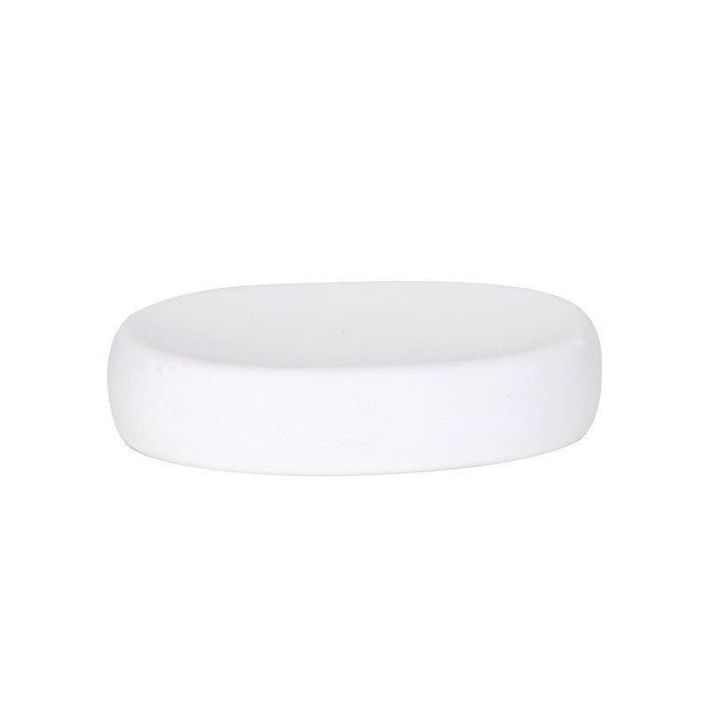 MSV Kyoto Soap Holder - White Ceramic Dish