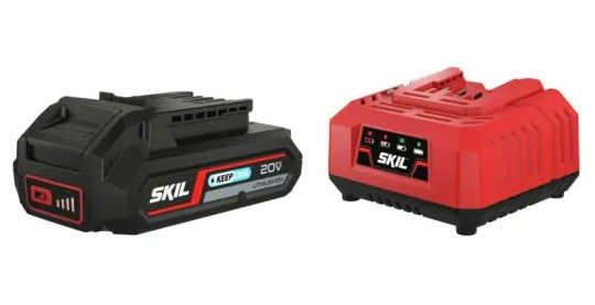 SKIL 20V Battery (&apos;20V Max&apos; (18V) 2.5Ah &apos;Keep Cool&apos; Li-Ion) And Charger