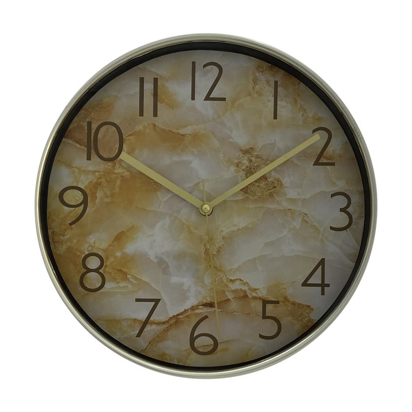 Wall Clock - Round - Gold/Black