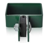 Square Green Forti Panel Gate Post Fitting