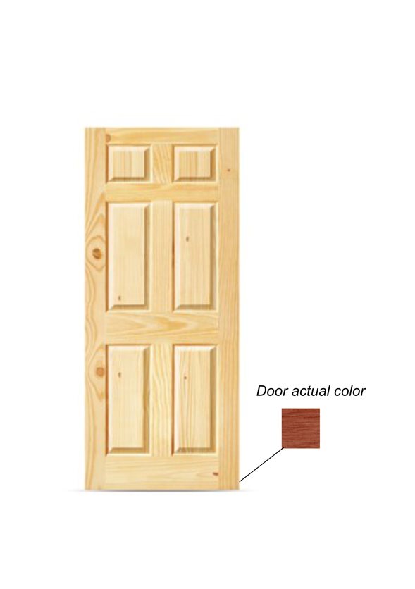 MERANTI DOOR,COLONIAL, 6 PANEL, 83X211.5CM