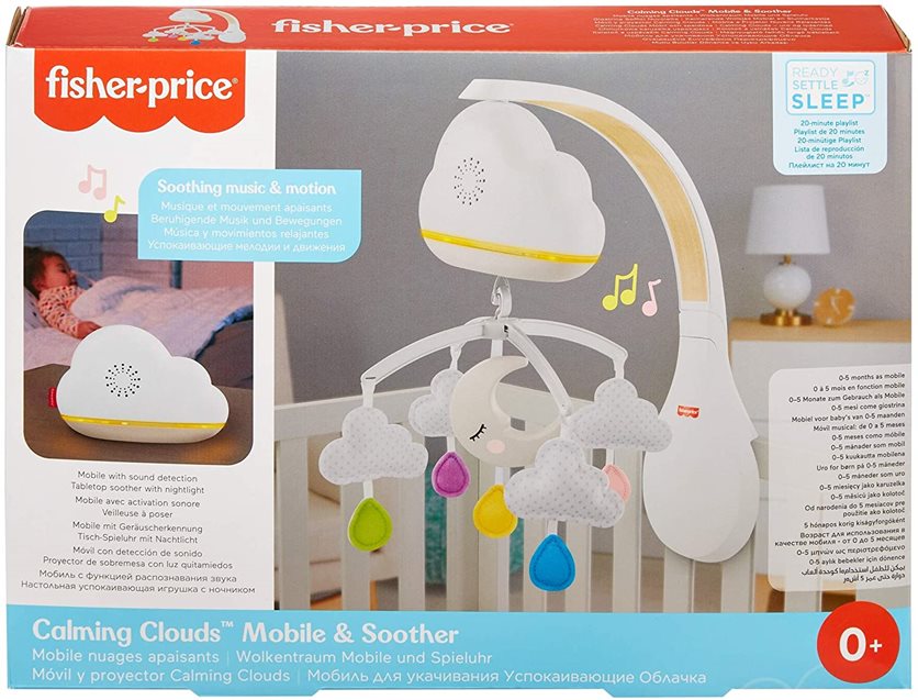 Mobile Soothing Clouds Crib Toy and Music Mobile