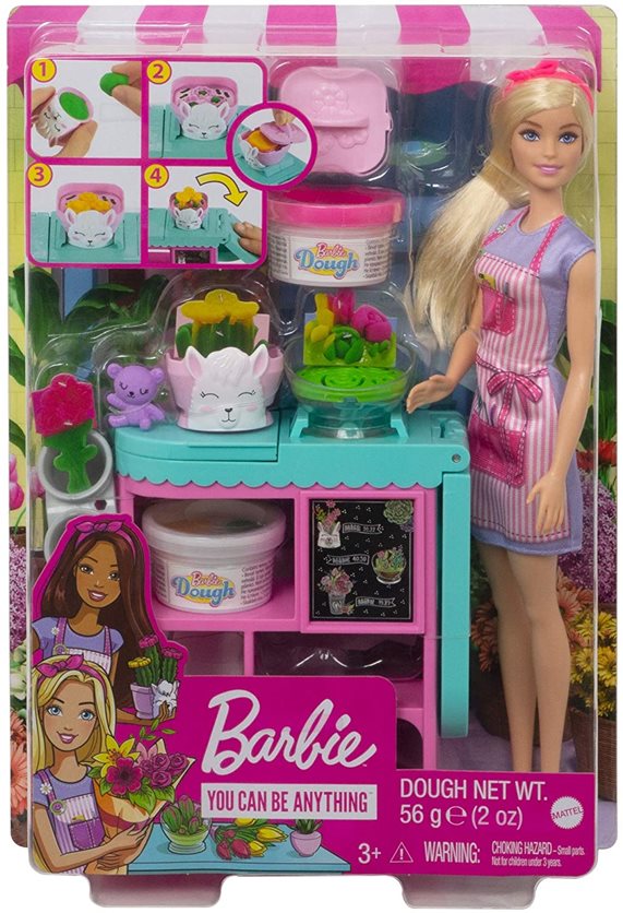 Barbie Florist Playset with 12-in Blonde Doll