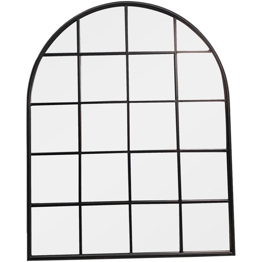 Wall mirror - 95x76x2.4 cm, black.