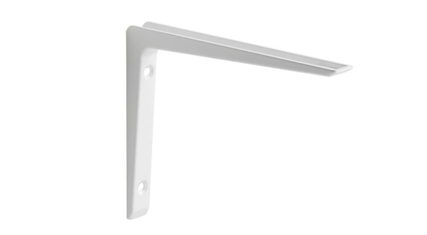 Metal Shelf Brackets - White