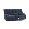 Blue Upholstered Apollo Fabric 2 Seater Sofa With Console