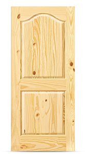 Knotty Pine Colonial 2 Panel Hat Top Door - 83x211.5cm