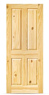 Knotty Pine Door, Colonial, 4 Panel, 83x211.5cm