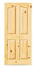 Knotty Pine Door, Colonial, 4 Panel, Curved Top, 83x211.5cm.