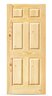 Knotty Pine Door Colonial 6 Panel 83x211.5cm.