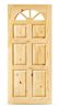 Knotty Pine Door - Carolina - 6 Panel - Glass Fan Top - 83x211.5cm