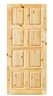 Knotty Pine Colonial Door - 8 Panel, 83x211.5cm.