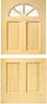 Knotty Pine Dutch Door, Carolina, 4 Panel, Glass, 83x211.5cm.