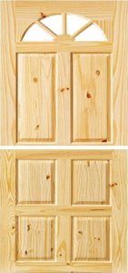 Knotty Pine Dutch Door Carolina - 6 Panel Glass - 83x211.5cm.