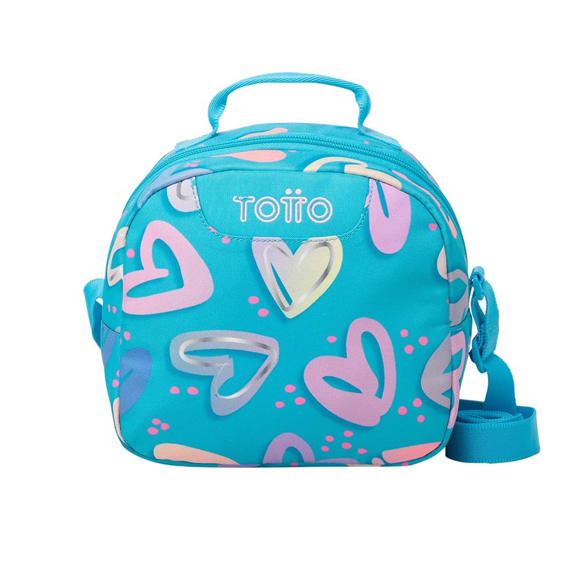 Borrador Lunch Bag - Blue & Heart Print