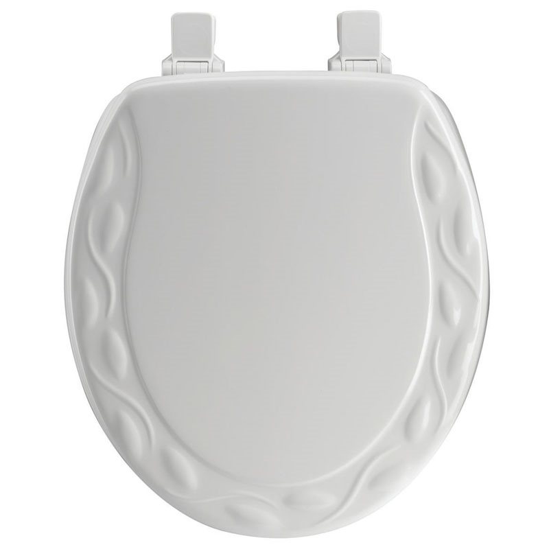 Ivy White Wood Toilet Seat