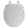 Ivy White Wood Toilet Seat