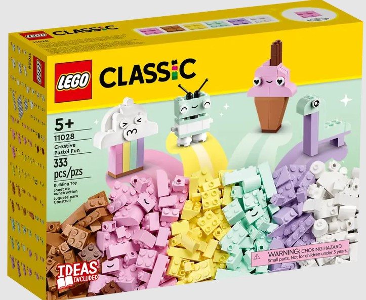 Lego Creative Play with Soft Pastel Colors - 333 Bricks