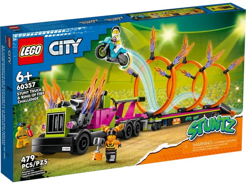 Lego City Stunt Truck & Ring of Fire Challenge