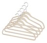 Whitmor Flocked Plastic Hanger Collection Set Of 5 - Beige