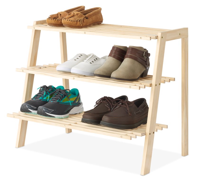 Whitmor 3 Tier Wood Shoe Shelves