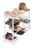 Whitmor 4 Tier 20 Pair Floor Shoe Rack - White