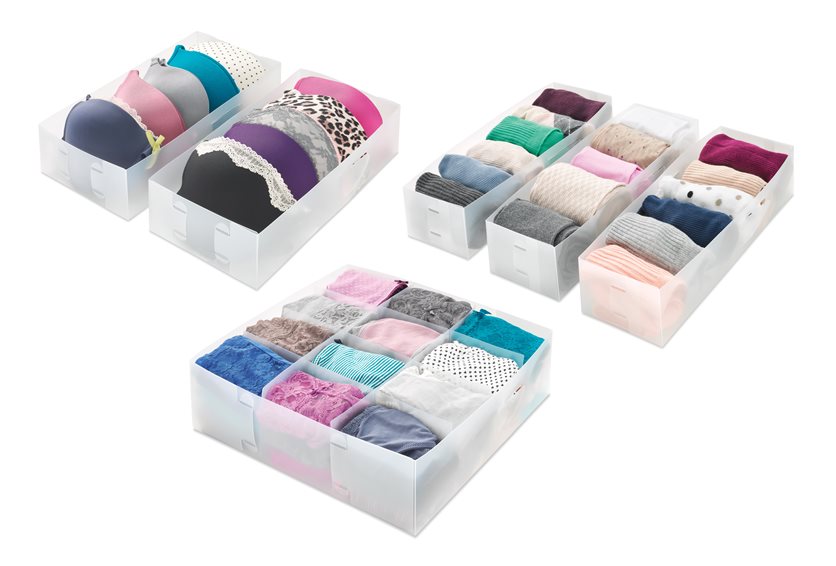Whitmor Drawer Organizers Small 6-Count