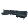 U-Sofa Left Venelli - Dark Green