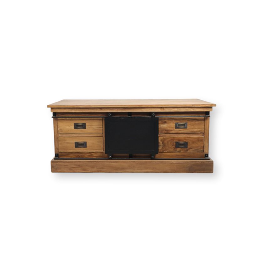 TV Cabinet Darwin - Rustic Teak TV Unit.