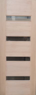 Modern Meranti Door, 4Lite Horizontal, 93x235cm