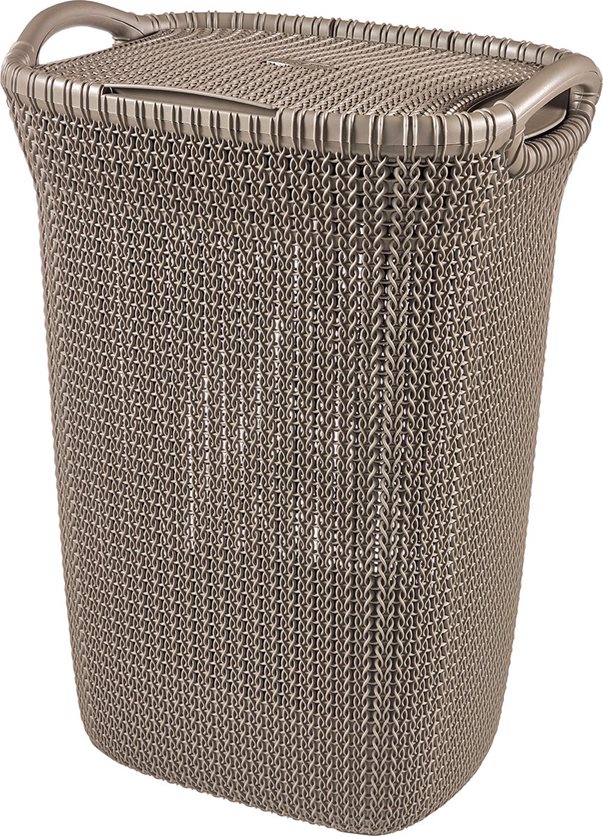 Curver Knit Laundry Hamper - 57L Brown