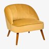 Armchair Naova Velvet - Ocre