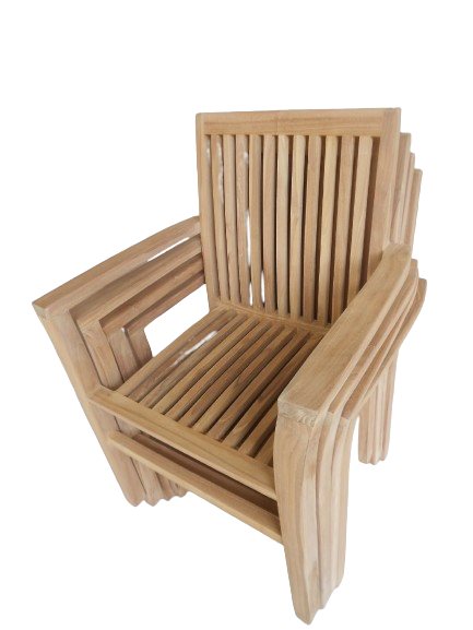 Teak Lyvia Stacking Chair