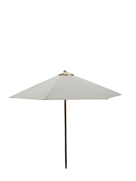 Teak Umbrella - White