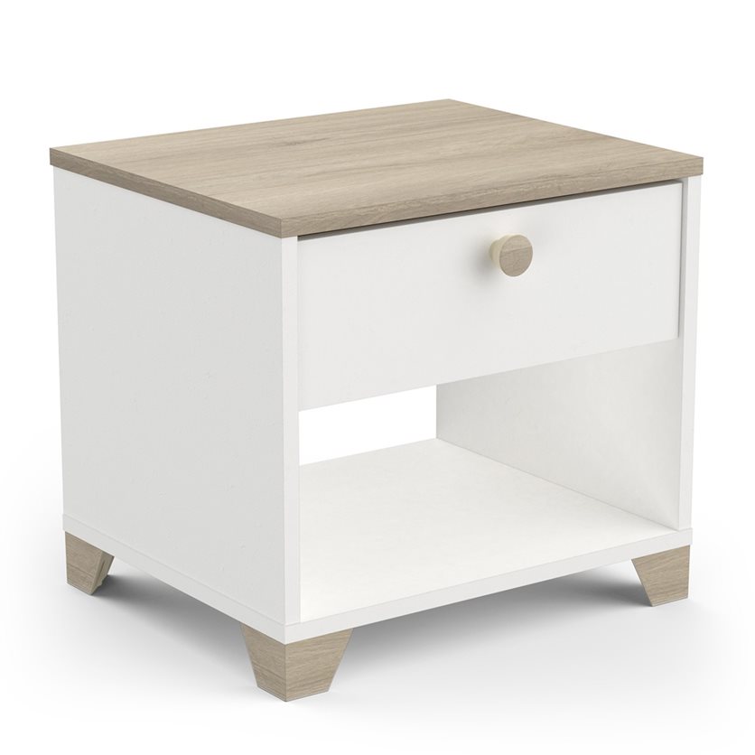 Izzy White-Oak Nightstand