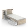 Life Oak-White Bed With Storage - 90 x 190/200