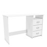 Aristote White Computer Desk With 3 Drawers