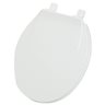 Round Closed Front White Plastic Toilet Seat