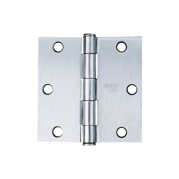 Brown USA Solid Steel Hinge - Satin Nickel Plated