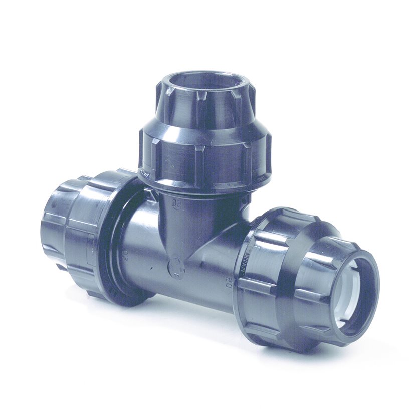 DYKA PE Pressure Piping Systems, 20mm PN16 Compression Tee