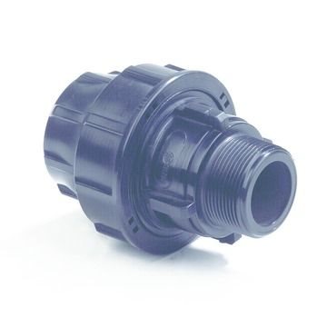 DYKA PP Coupler PN16 25mm x 1 compression/threaded black.