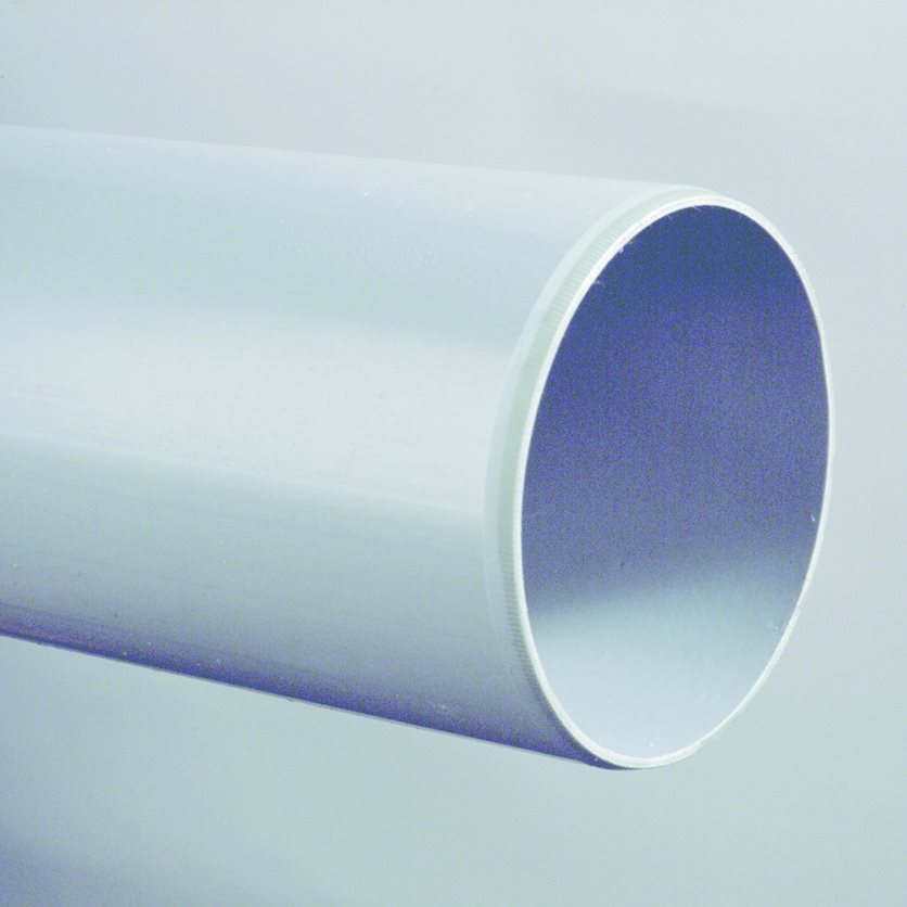 DYKA PVC Ultra-3 Drainage Pipe - 110mm x 3.2mm, 5m length.