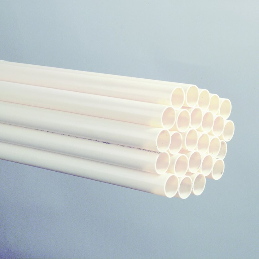 DYKA PVC Elektro Installation Pipe - 3/4 x 19.1mm x 1.2mm, Cream, 4m