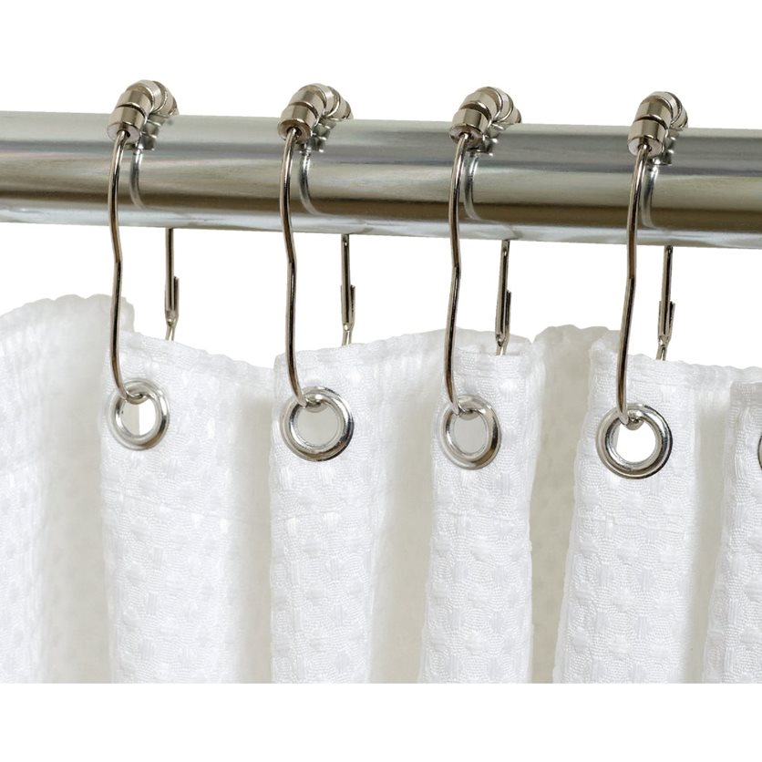 Chrome Roller Shower Curtain Hook