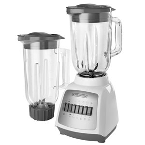 Black Decker DuraPro 550 Watt Blender Glass Jug Plastic Jug