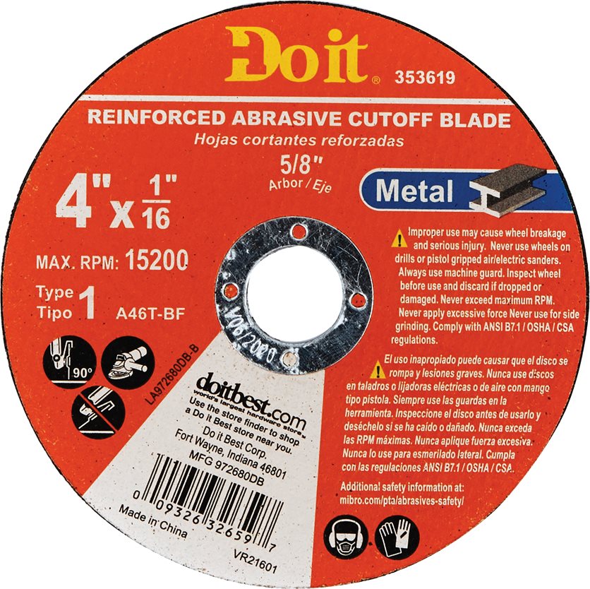 4 Metal Cutting Wheel