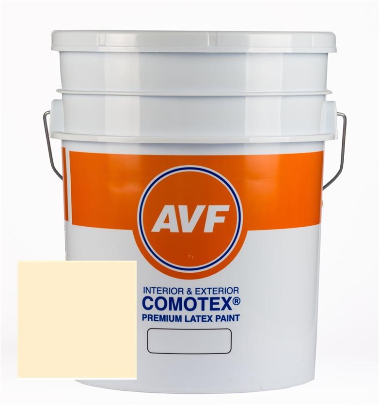 AVF Comotex is a high-quality flat Acrylic interior and exterior paint.