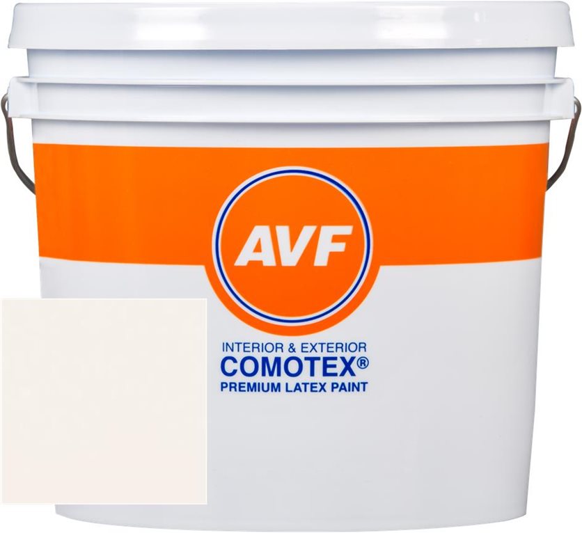 AVF Comotex® is a high quality flat Acrylic interior and exterior paint.